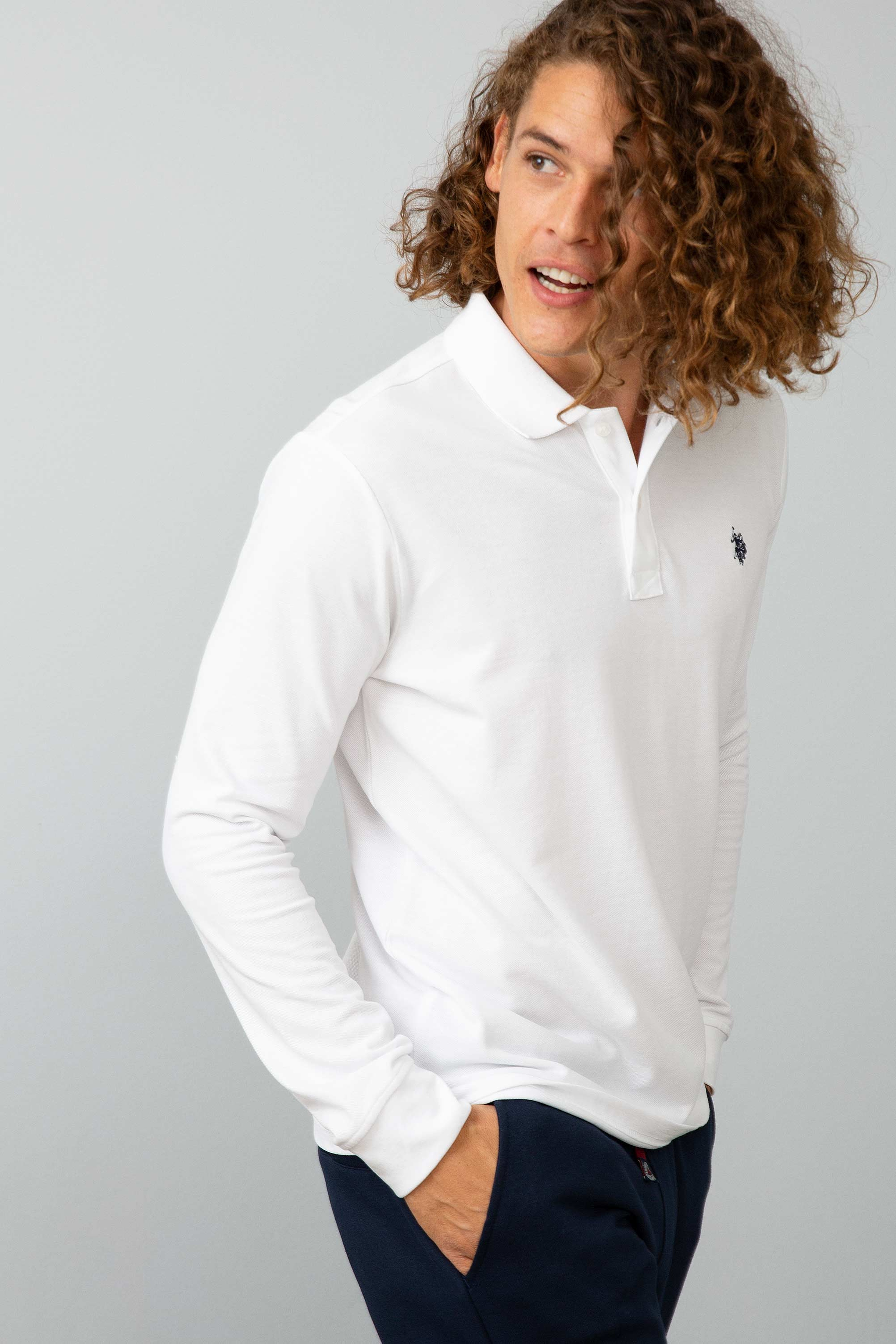 Erkek Beyaz Basic Sweatshirt - Image 1