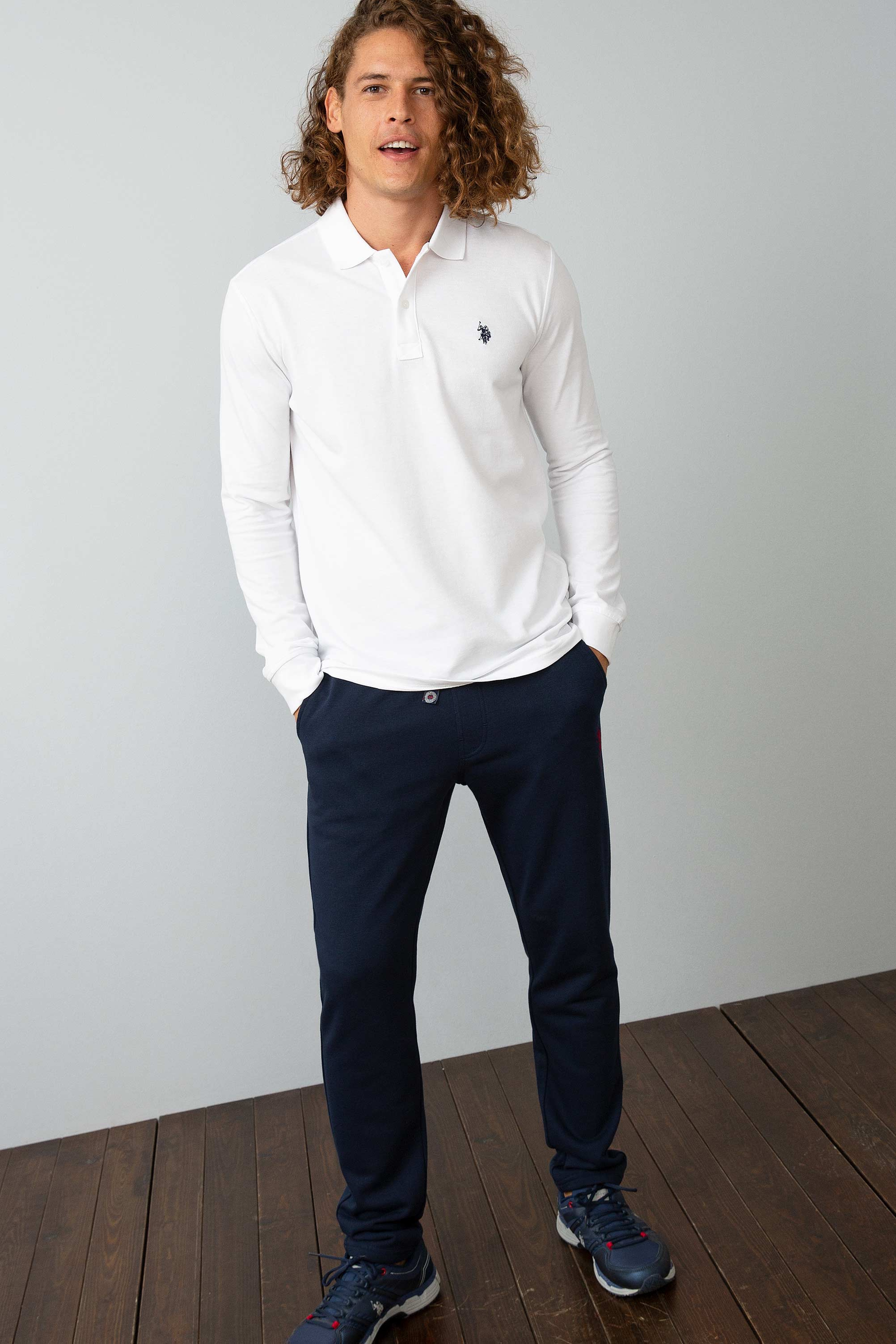 Erkek Beyaz Basic Sweatshirt - Image 2