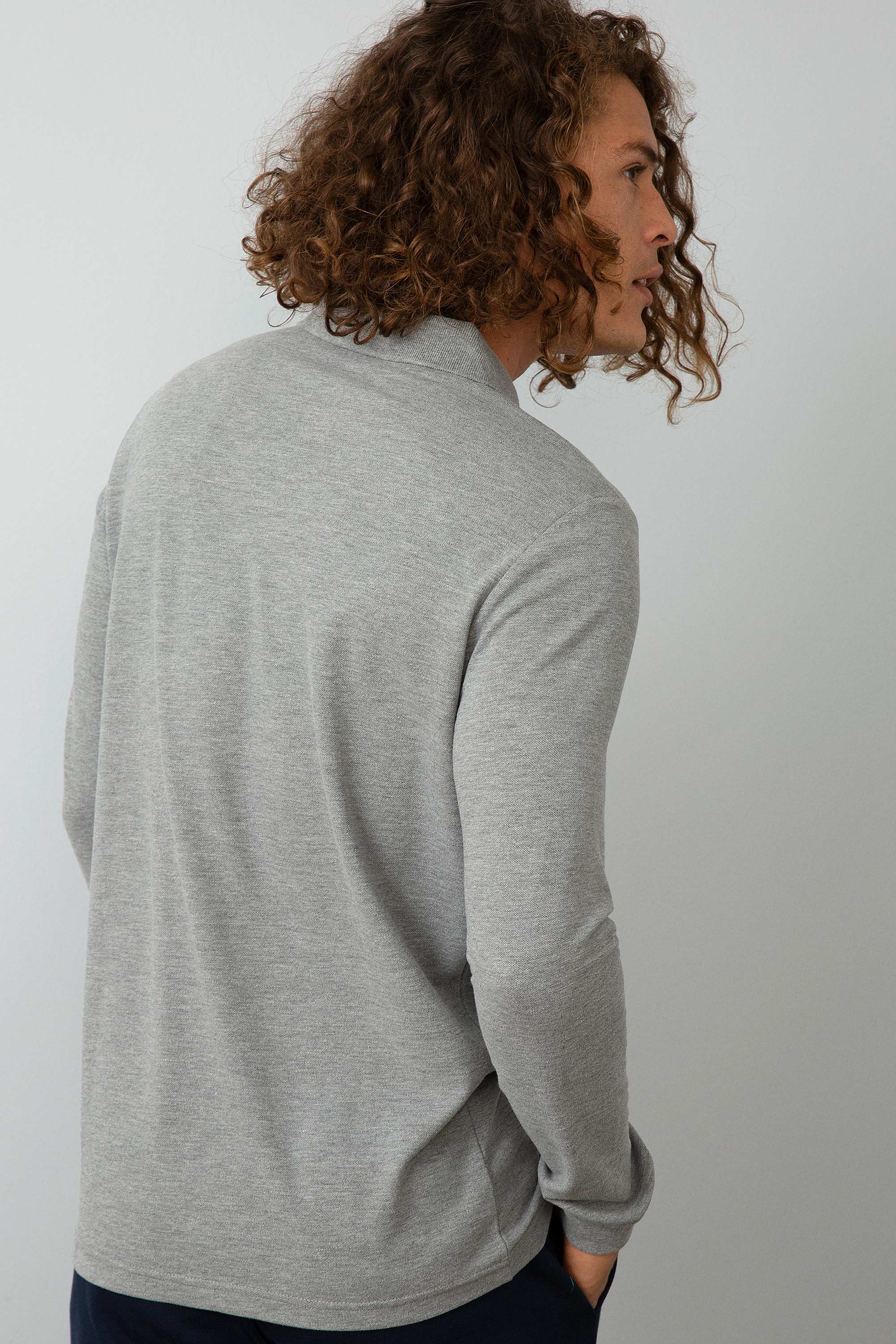 Erkek Gri Sweatshirt Basic