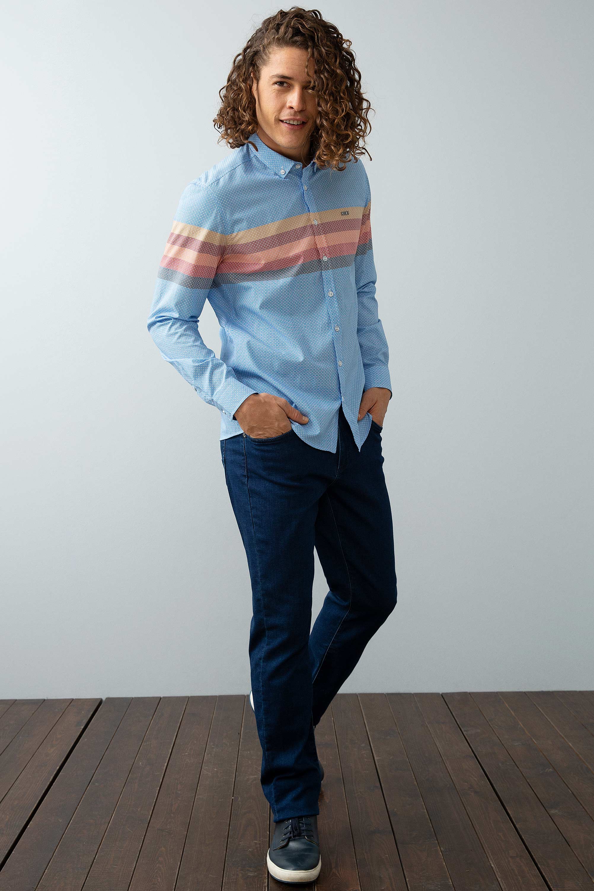Lacivert Denim Pantolon - Image 1