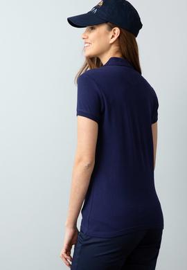 Kadın Lacivert Polo Yaka T-Shirt Basic - 50198886035