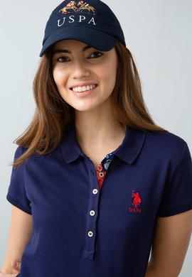 Kadın Lacivert Polo Yaka T-Shirt Basic - 50198886035