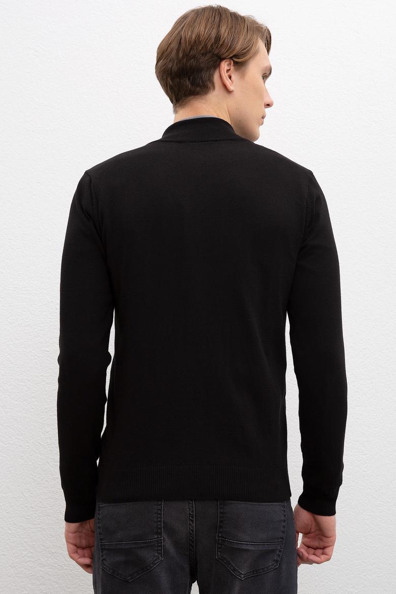 Erkek Siyah  Triko Hırka Basic - 50207712030