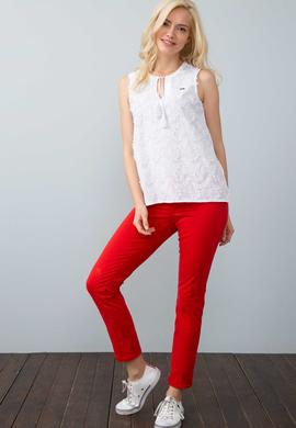 Kadın Beyaz V - Yaka Kolsuz Tişört - 50202062001