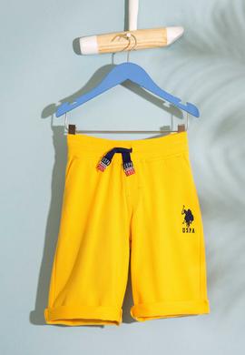 Sarı Örme Şort - 50201487039