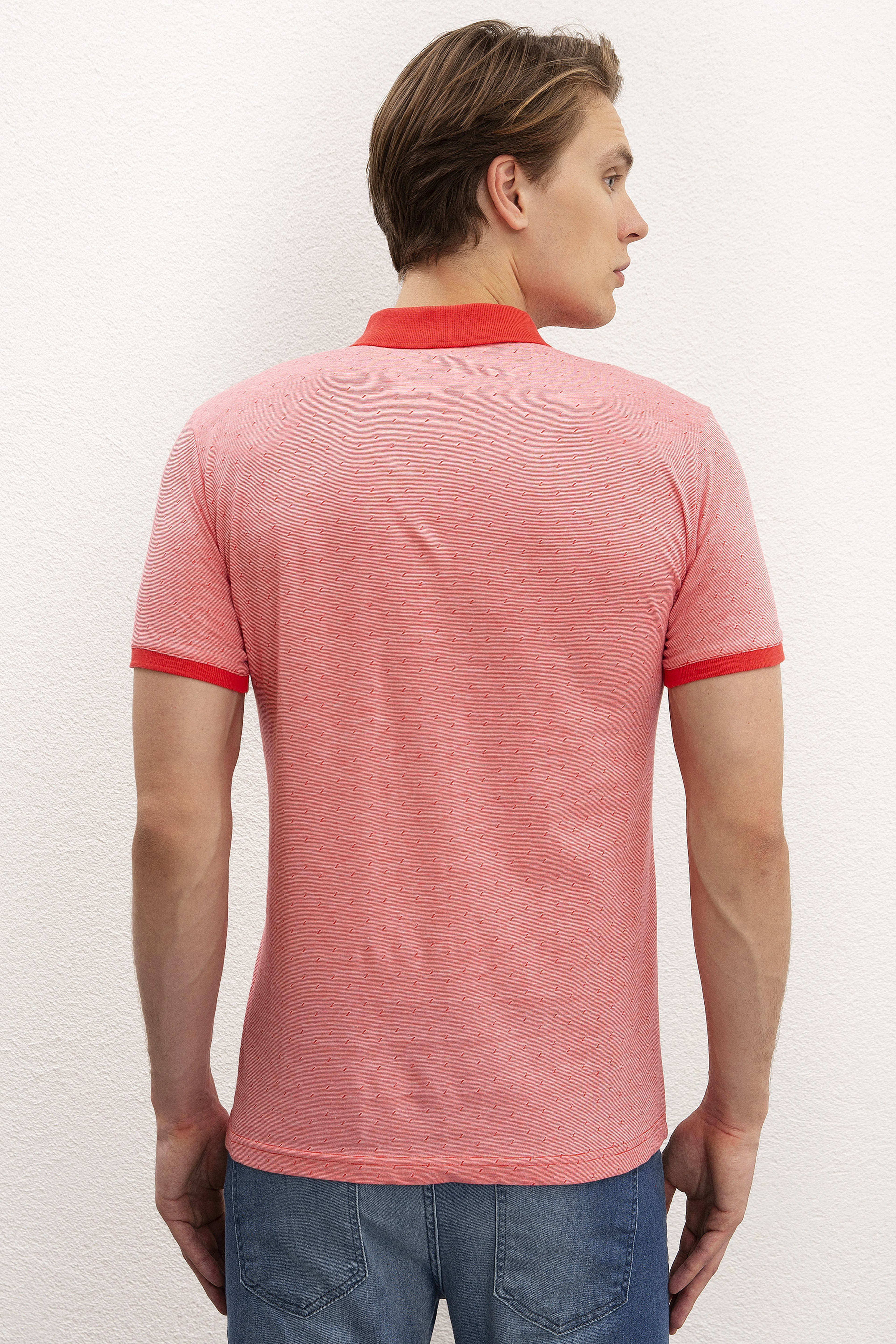 Erkek Nar Çiçeği Polo Yaka T-Shirt