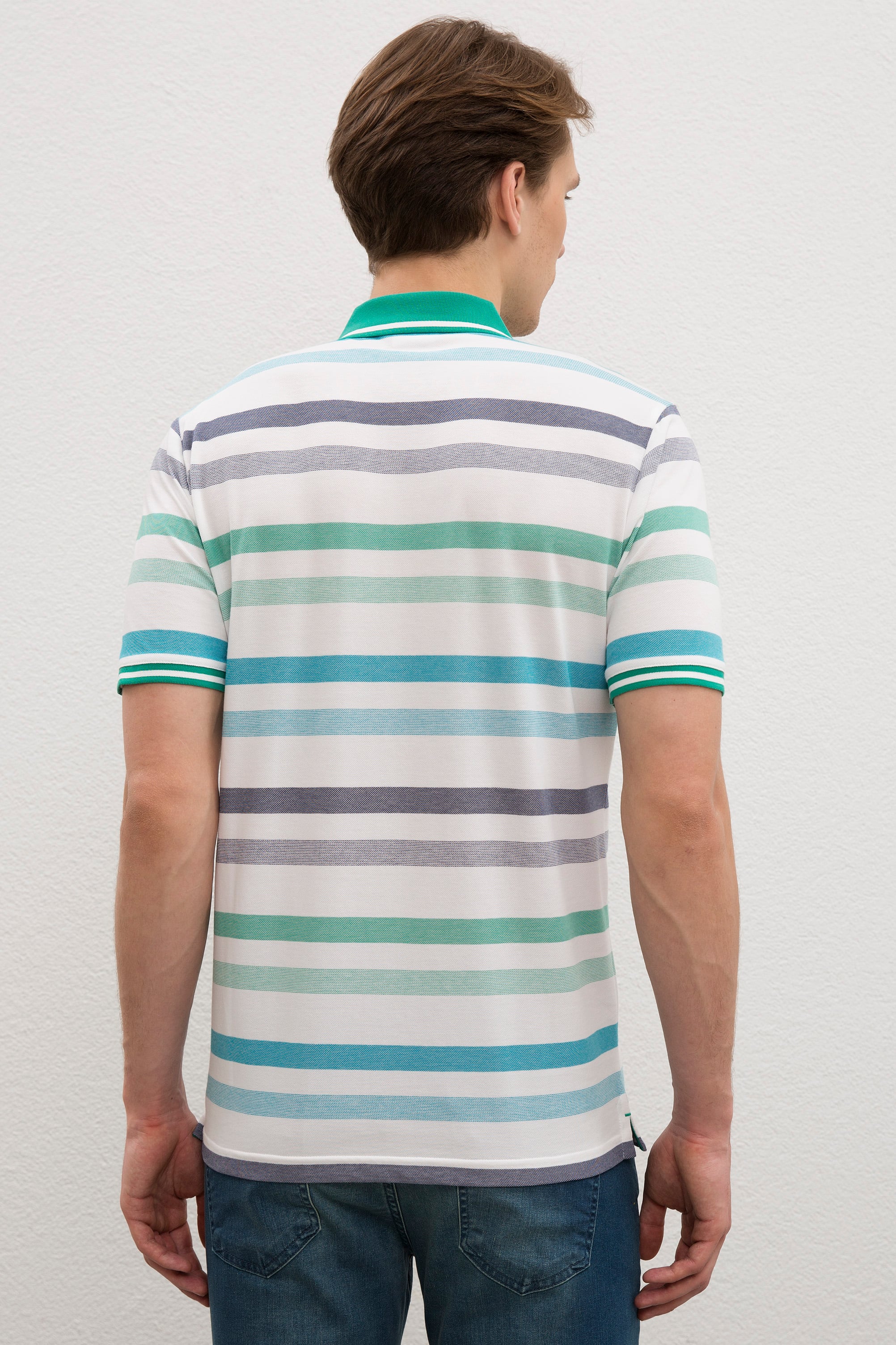 Erkek Mint Yeşili Polo Yaka T-Shirt - Image 3