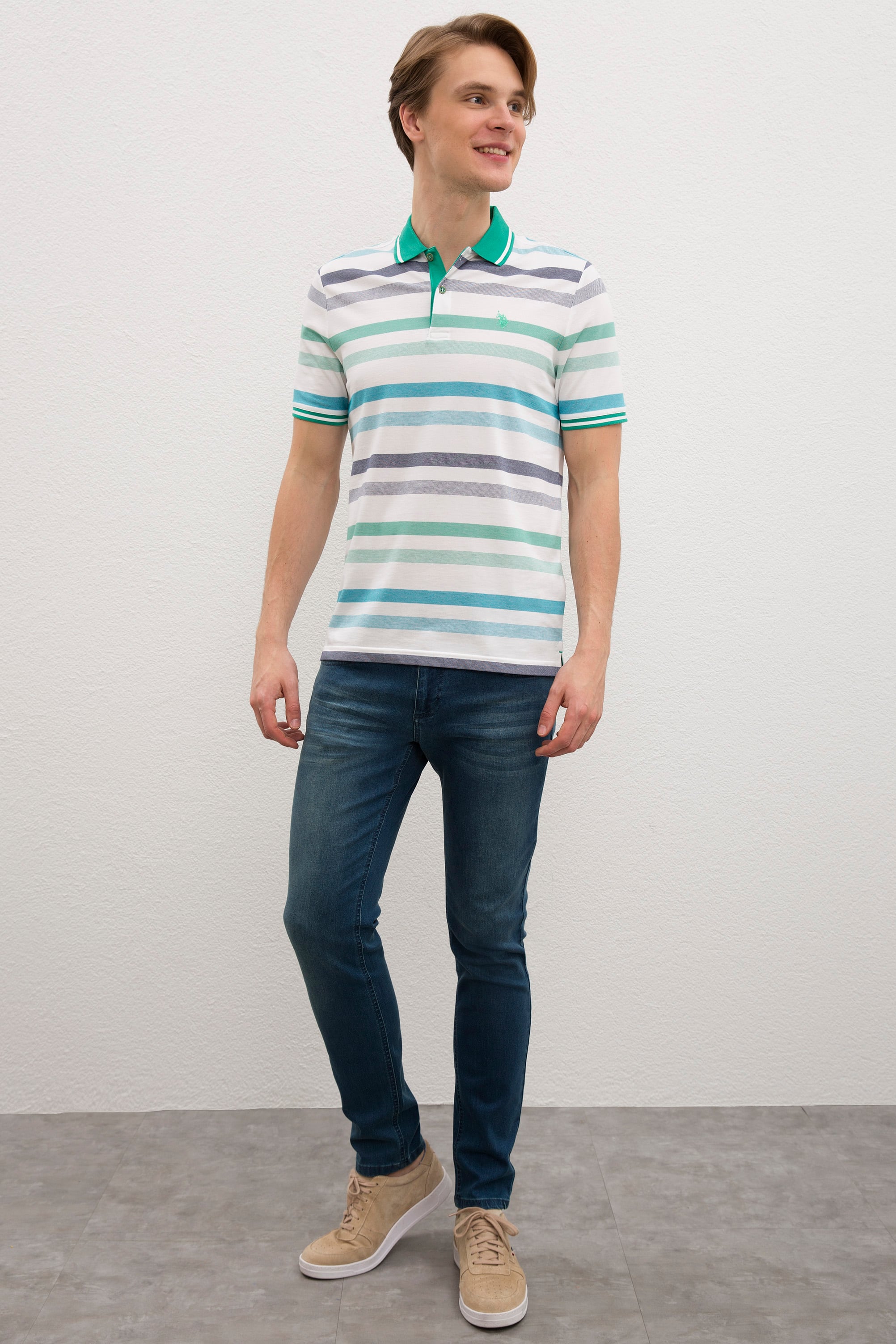 Erkek Mint Yeşili Polo Yaka T-Shirt
