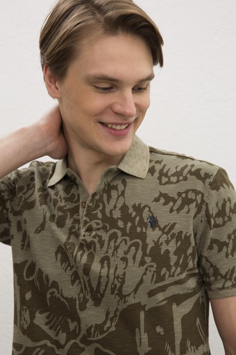 Erkek Koyu Haki Polo Yaka T-Shirt - 50203005001