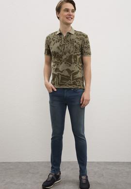 Erkek Koyu Haki Polo Yaka T-Shirt - 50203005001