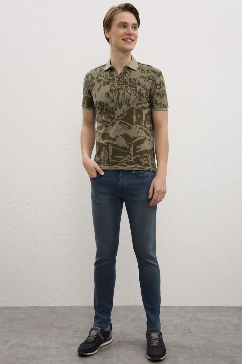 Erkek Koyu Haki Polo Yaka T-Shirt - 50203005001