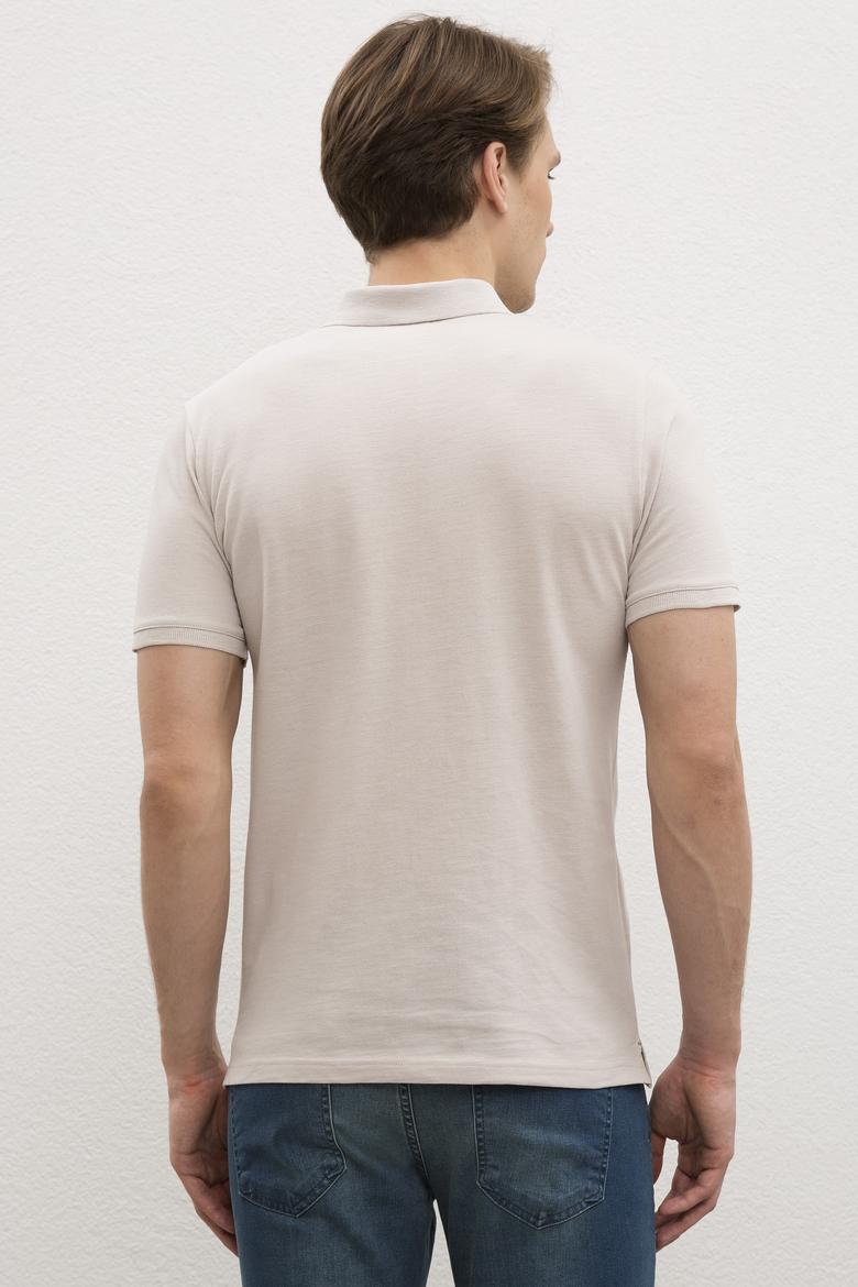 Erkek Taş Polo Yaka Tişört - 50219119032