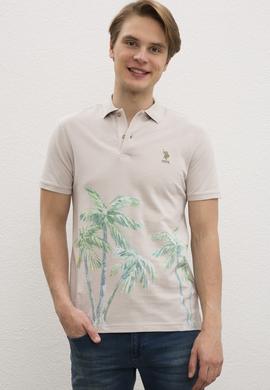 Erkek Taş Polo Yaka Tişört - 50219119032