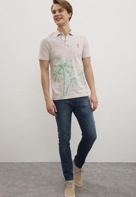 Erkek Taş Polo Yaka Tişört - 50219119032