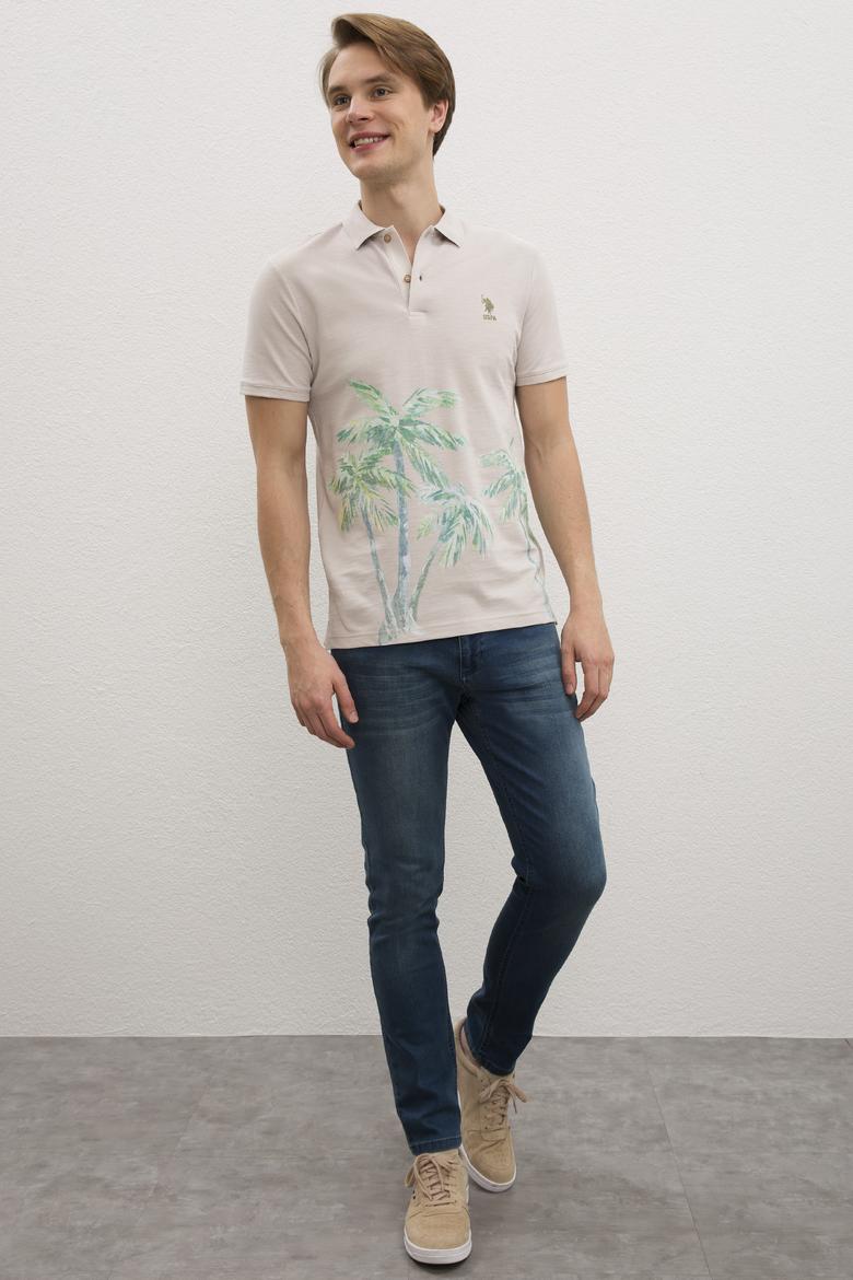 Erkek Taş Polo Yaka Tişört - 50219119032