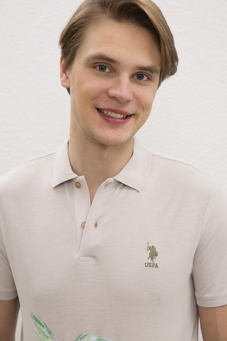 Erkek Taş Polo Yaka Tişört - 50219119032