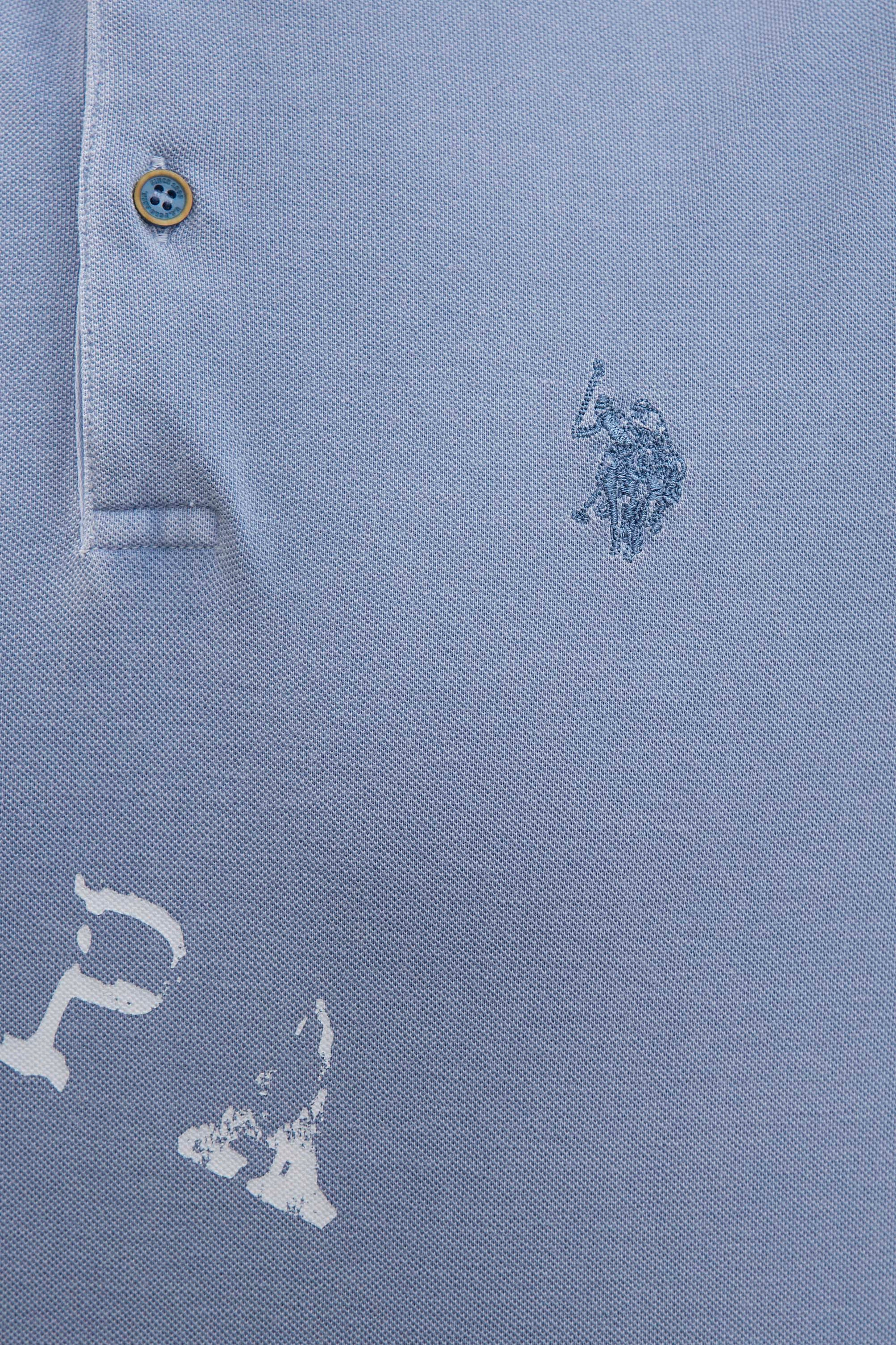 Erkek İndigo Polo Yaka T-Shirt - Image 5