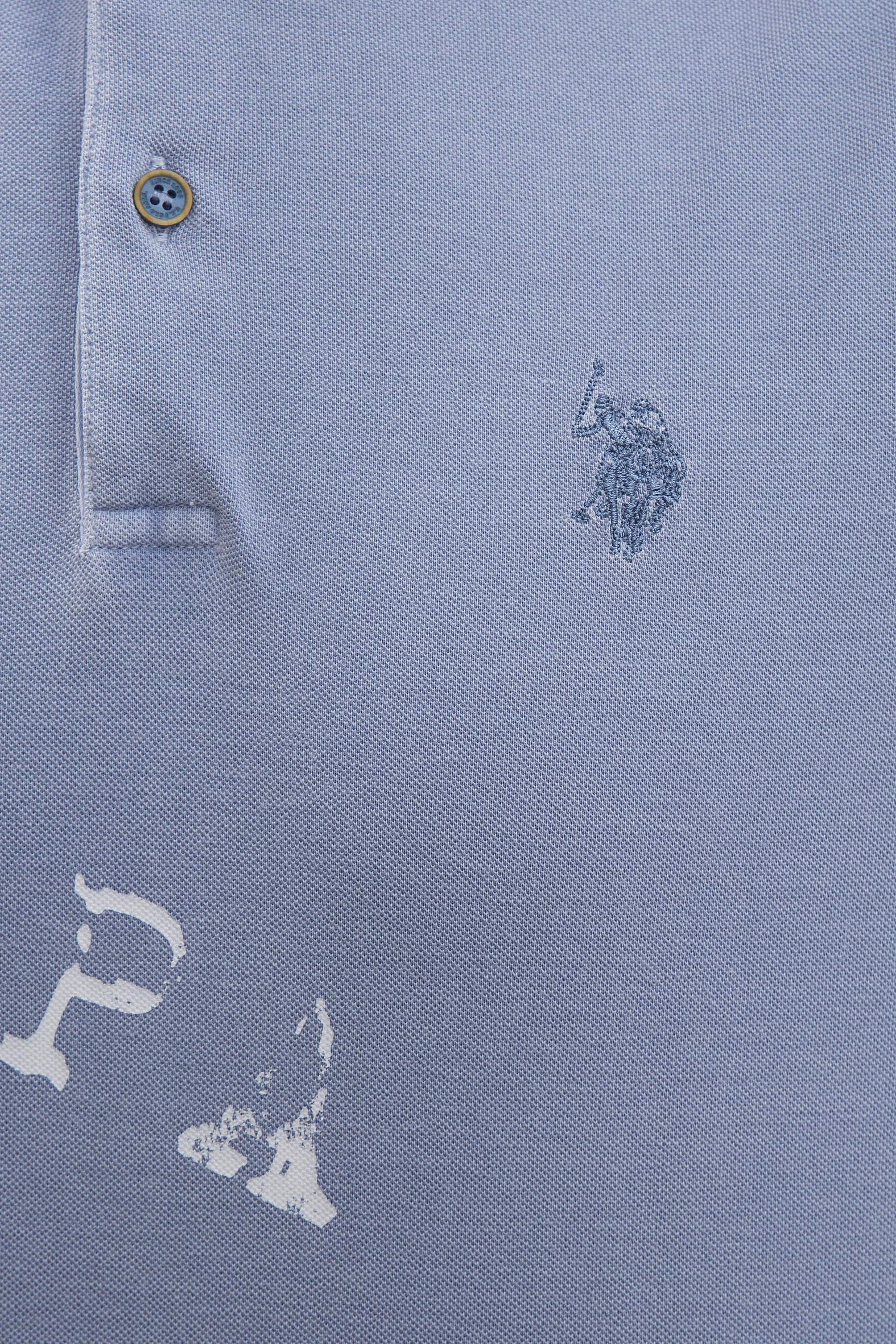 Erkek İndigo Polo Yaka T-Shirt