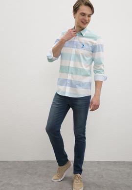 Erkek Yeşil Gömlek Uzunkol - 50219607003