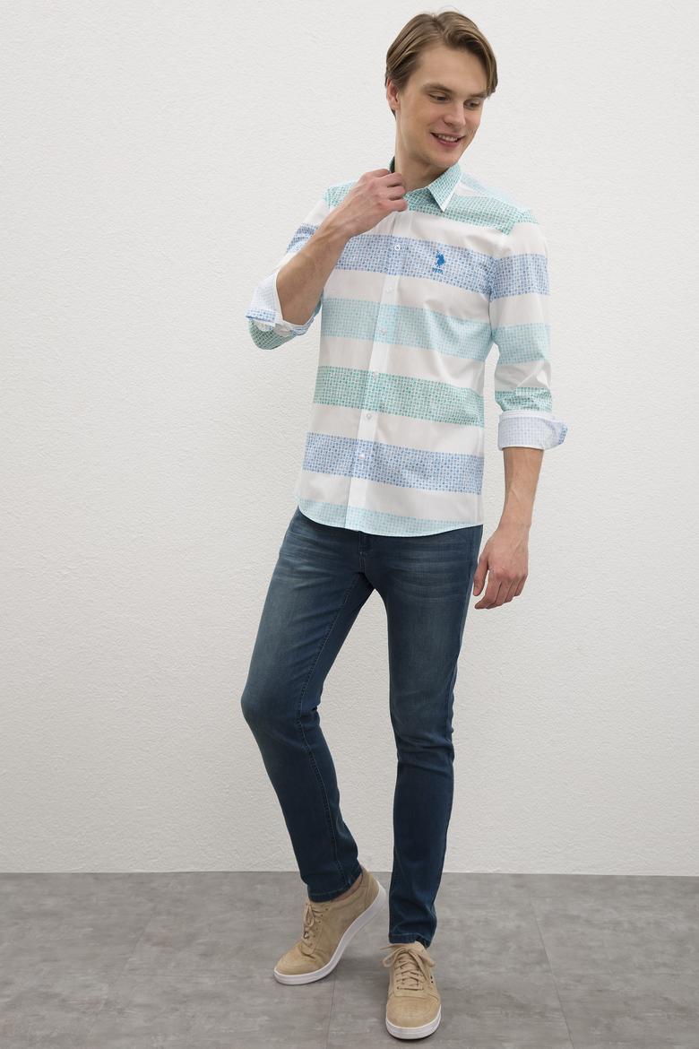 Erkek Yeşil Gömlek Uzunkol - 50219607003