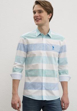 Erkek Yeşil Gömlek Uzunkol - 50219607003