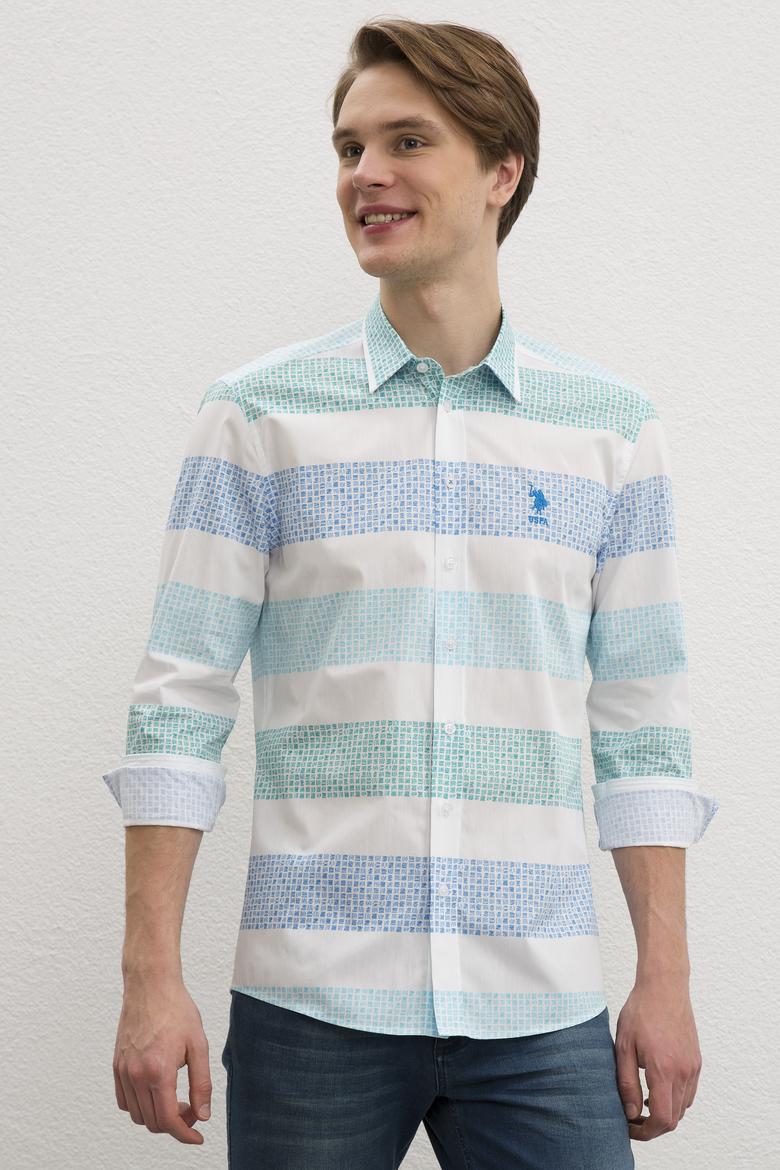 Erkek Yeşil Gömlek Uzunkol