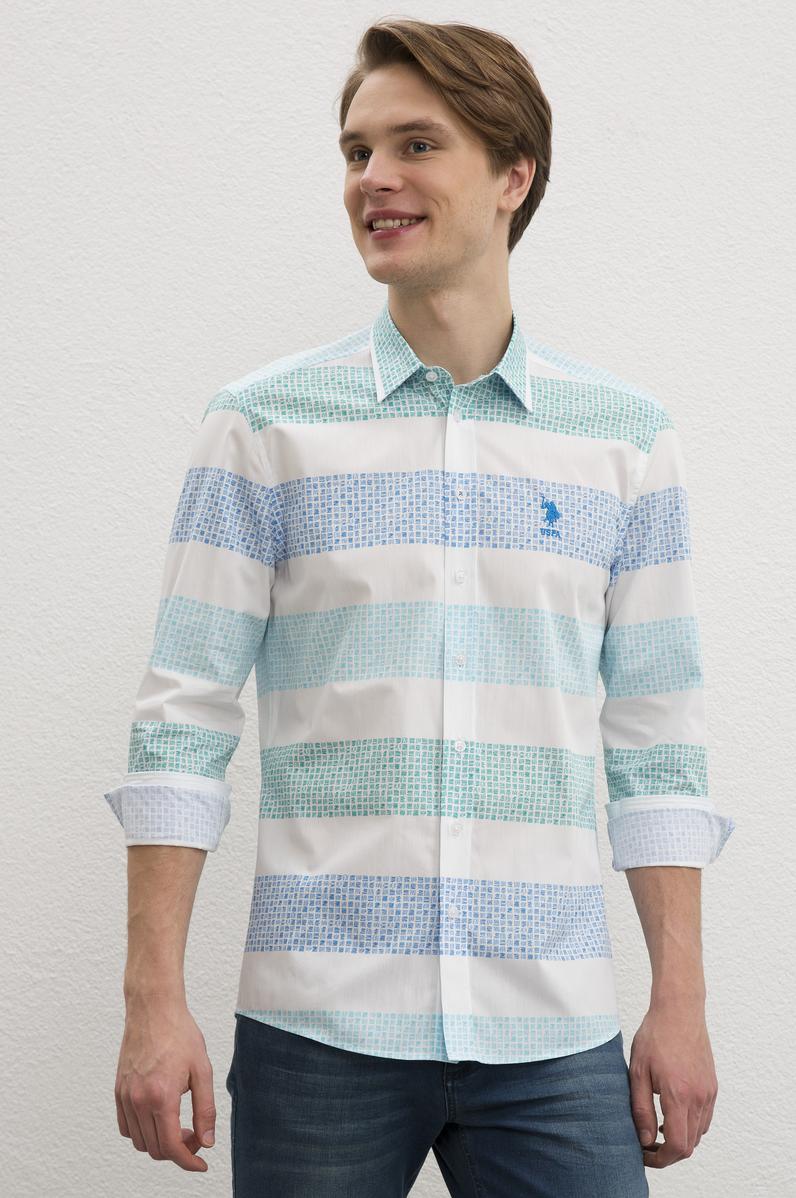 Erkek Yeşil Gömlek Uzunkol