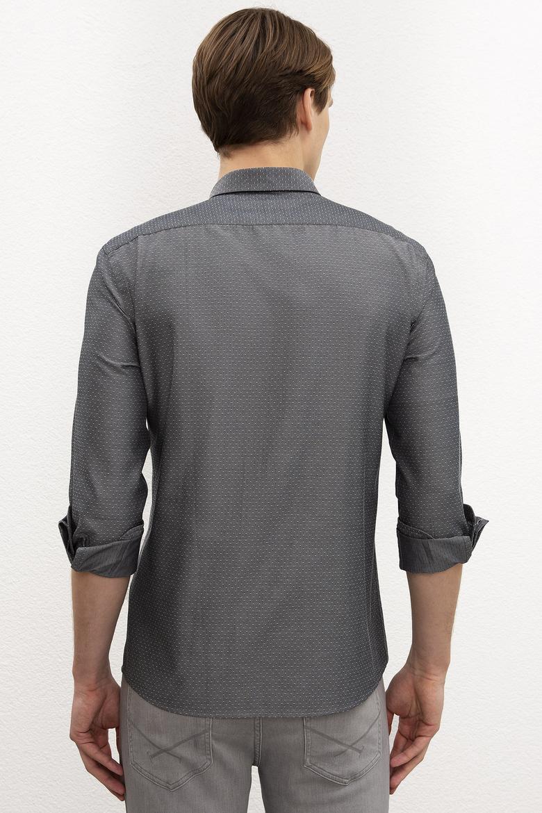 Erkek Gri Gömlek Uzunkol - 50214171001