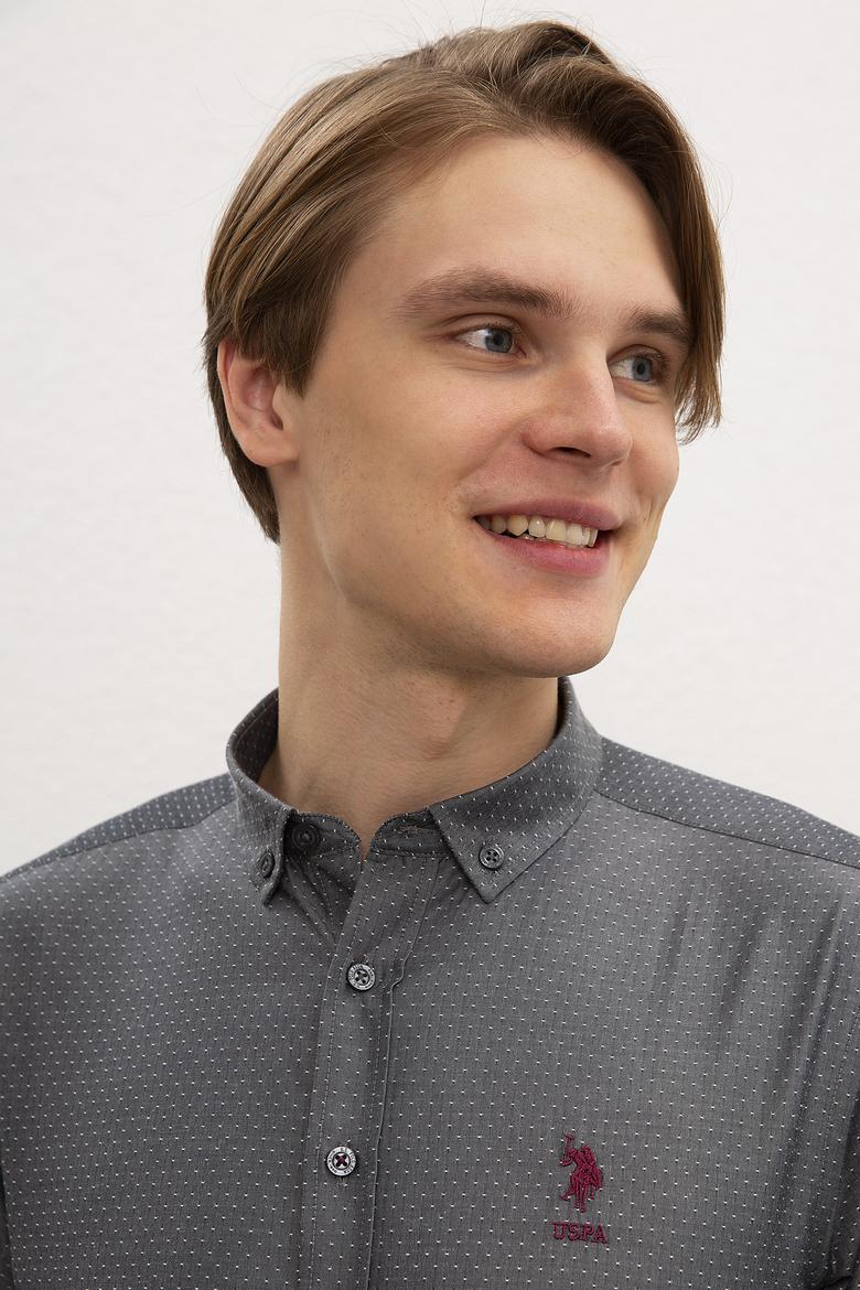 Erkek Gri Gömlek Uzunkol - 50214171001