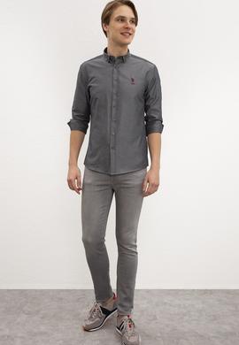 Erkek Gri Gömlek Uzunkol - 50214171001