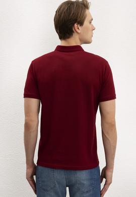 Erkek Bordo Polo Yaka T-Shirt Basic - 50217612090
