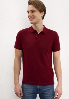 Erkek Bordo Polo Yaka T-Shirt Basic - 50217612090