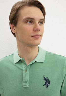 Erkek Elma Yeşili Polo Yaka T-Shirt Basic - 50199786071