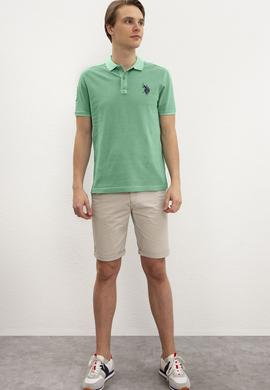 Erkek Elma Yeşili Polo Yaka T-Shirt Basic - 50199786071