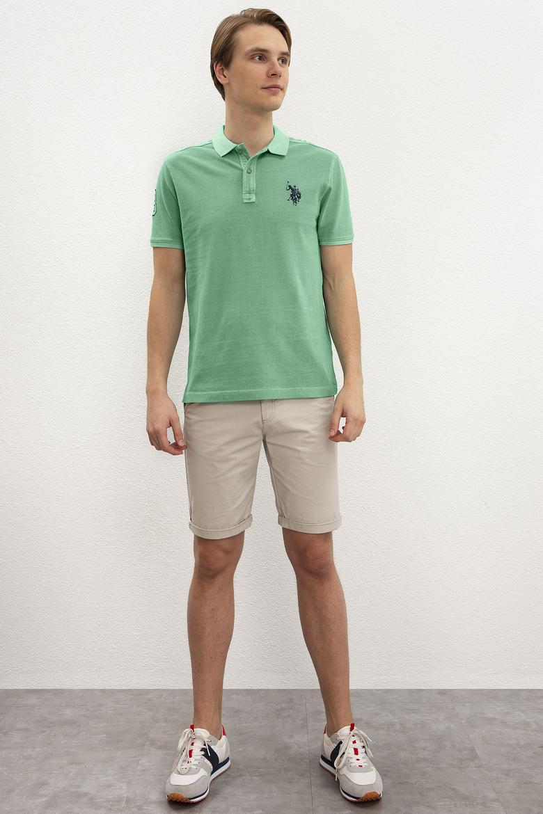 Erkek Elma Yeşili Polo Yaka T-Shirt Basic - 50199786071