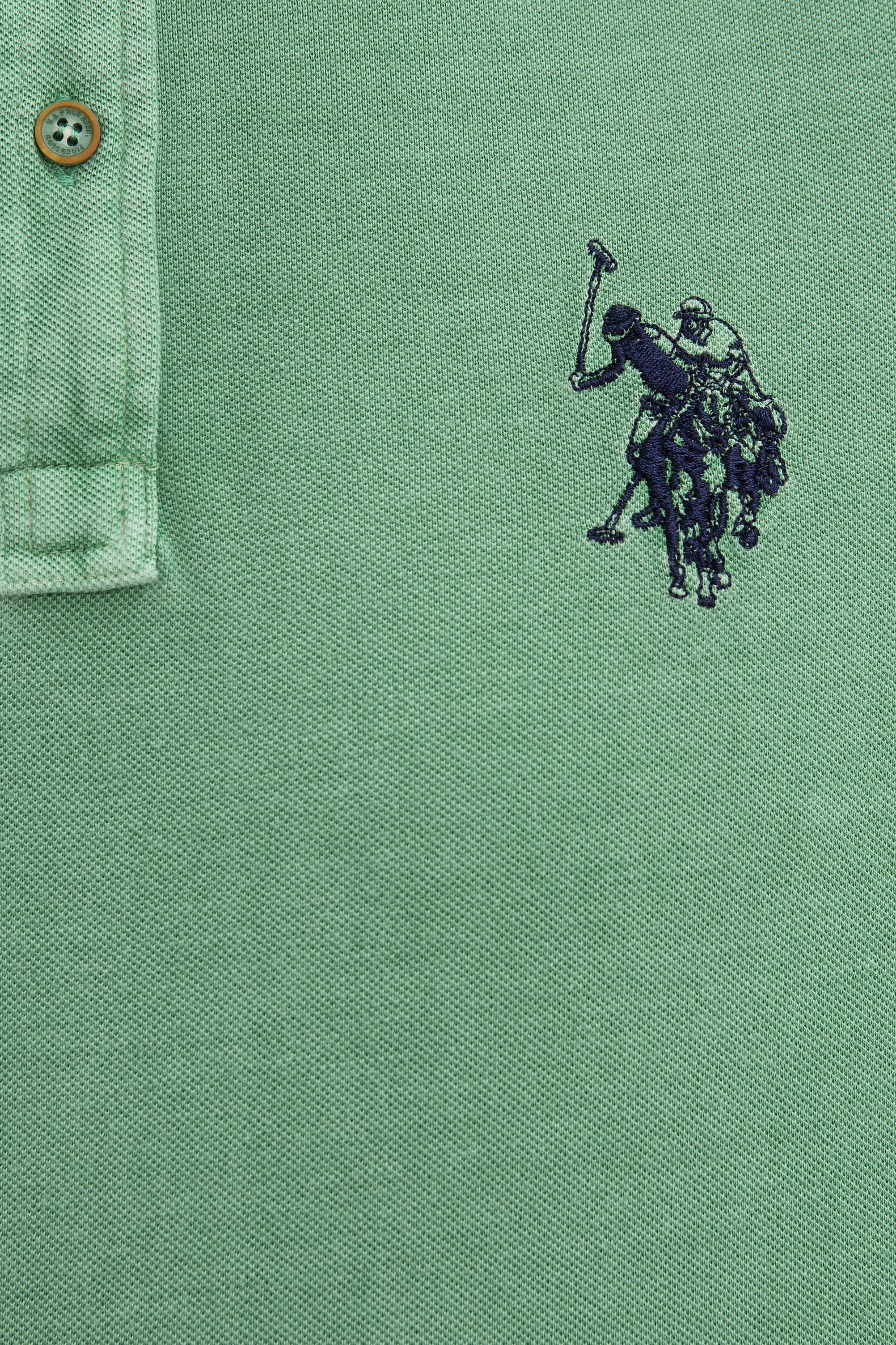 Erkek Elma Yeşili Polo Yaka T-Shirt Basic
