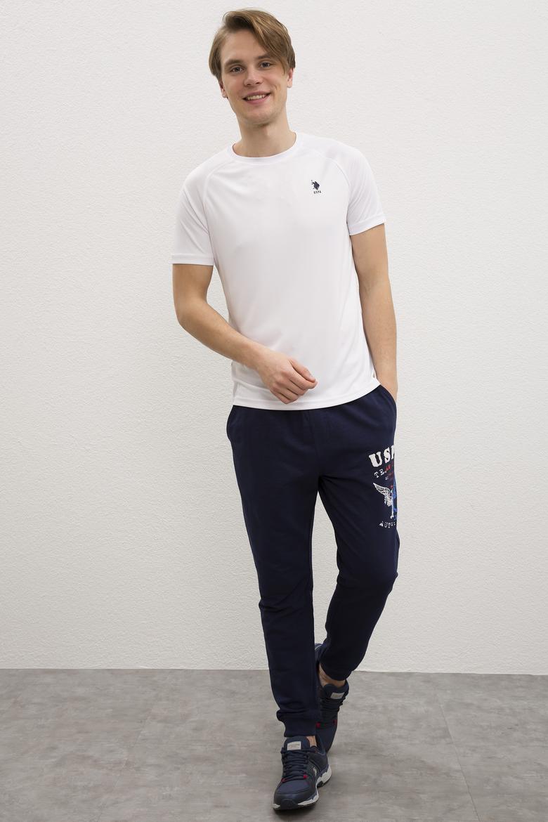 Erkek Beyaz Bisiklet Yaka T-Shirt - 50200278007