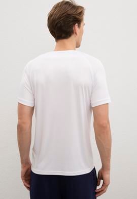 Erkek Beyaz Bisiklet Yaka T-Shirt - 50200278007