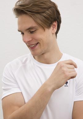 Erkek Beyaz Bisiklet Yaka T-Shirt - 50200278007