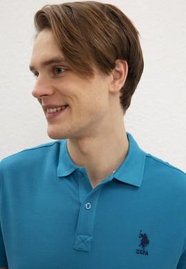 Erkek Petrol Polo Yaka T-Shirt Basic - 50218140081