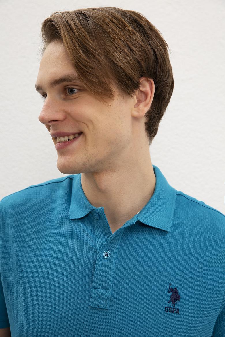 Erkek Petrol Polo Yaka T-Shirt Basic - 50218140081