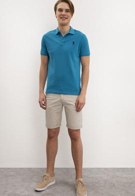 Erkek Petrol Polo Yaka T-Shirt Basic - 50218140081