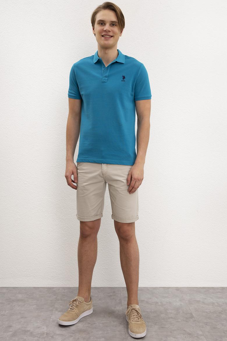 Erkek Petrol Polo Yaka T-Shirt Basic - 50218140081