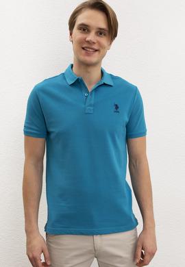 Erkek Petrol Polo Yaka T-Shirt Basic - 50218140081