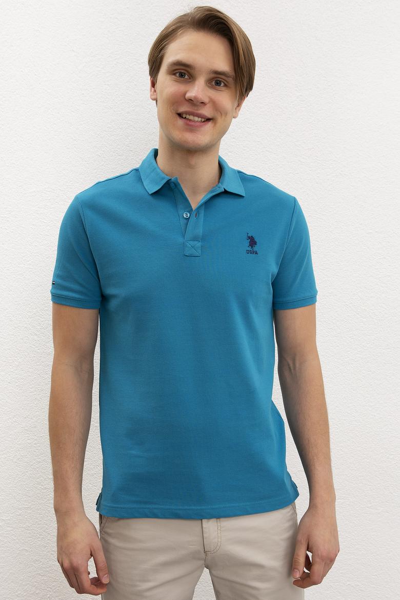 Erkek Petrol Polo Yaka T-Shirt Basic