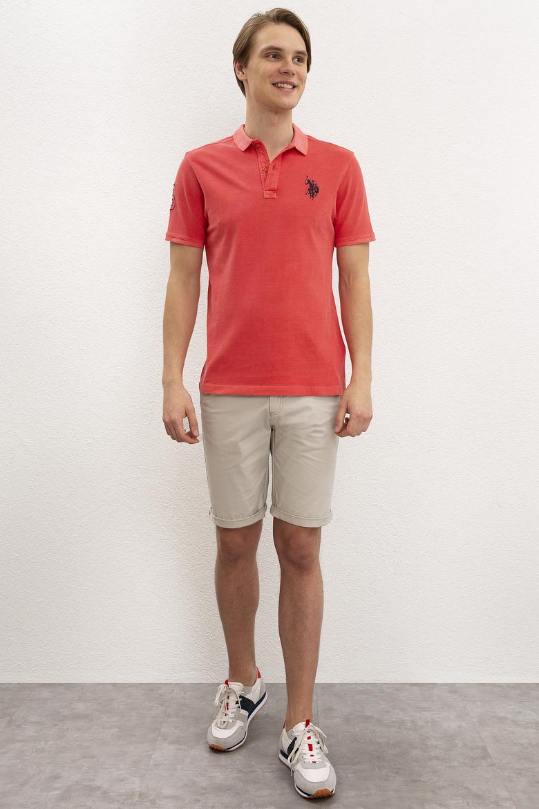 Erkek Nar Çiçeği Polo Yaka T-Shirt Basic - 50199786082