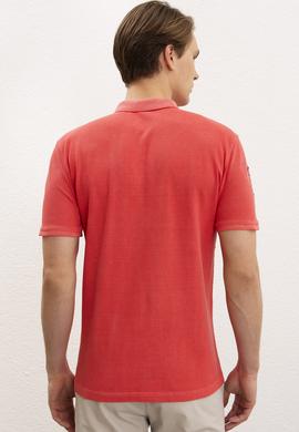 Erkek Nar Çiçeği Polo Yaka T-Shirt Basic - 50199786082