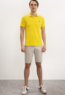 Erkek Sarı  Polo Yaka T-Shirt Basic - 50199820211