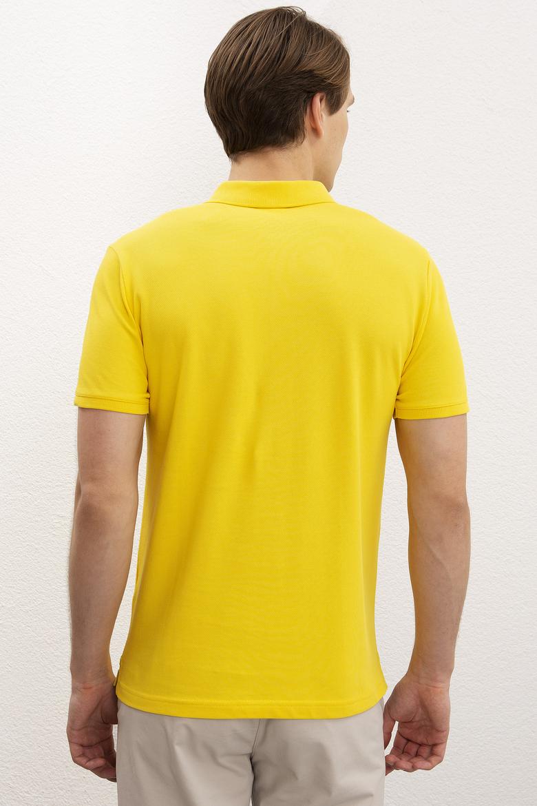 Erkek Sarı  Polo Yaka T-Shirt Basic - 50199820211
