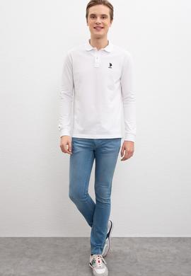 Erkek Beyaz Basic Sweatshirt - 50209212093